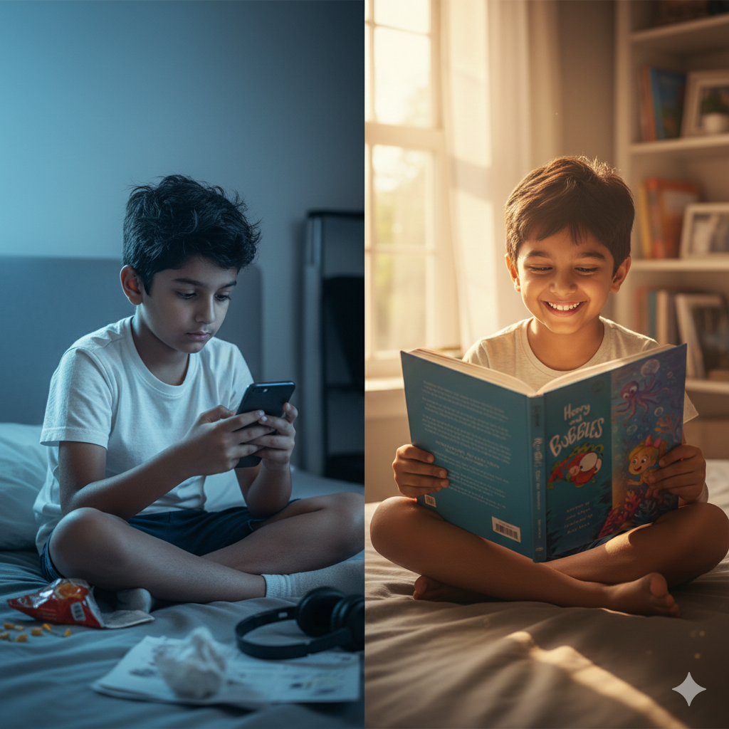 Parent reading children story books to a child to build reading habits in 2026